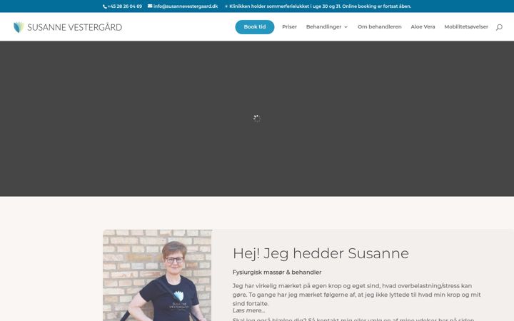 Screenshot of susannevestergaard.dk