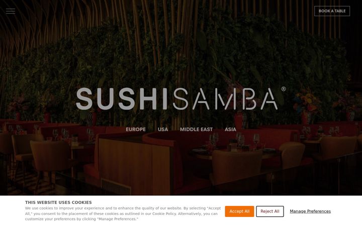 Screenshot of sushisamba.com