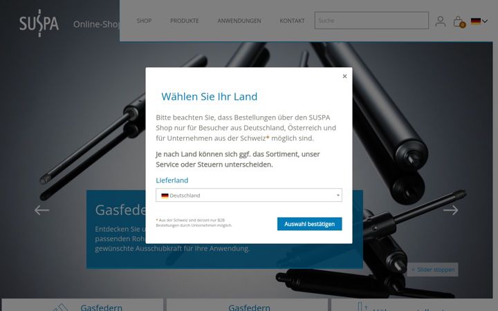 Screenshot of suspa-onlineshop.com