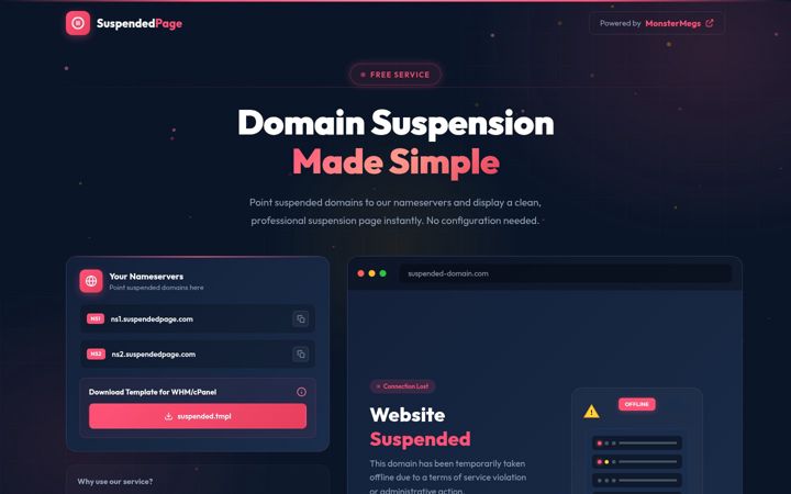 Screenshot of suspended-page.com