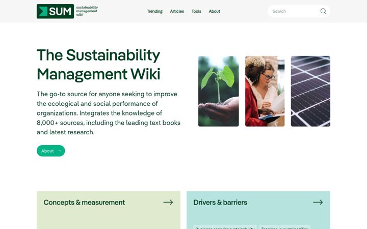 Screenshot of sustainability-management.wiki