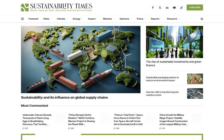 Screenshot of sustainability-times.com
