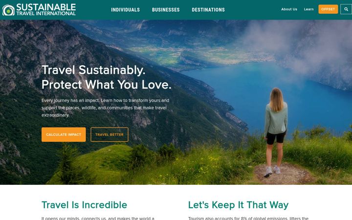 Screenshot of sustainabletravel.org