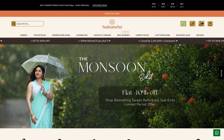 Screenshot of sutisancha.com