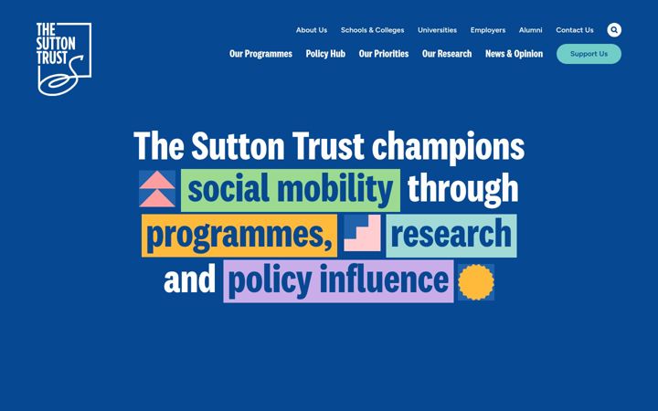 Screenshot of suttontrust.com