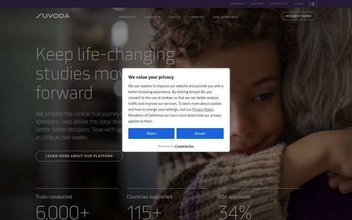 Screenshot of suvoda.com