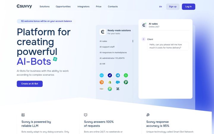 Screenshot of suvvy.ai