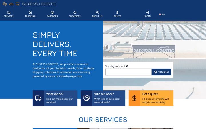 Skjermbilde av suxesslogistic.com
