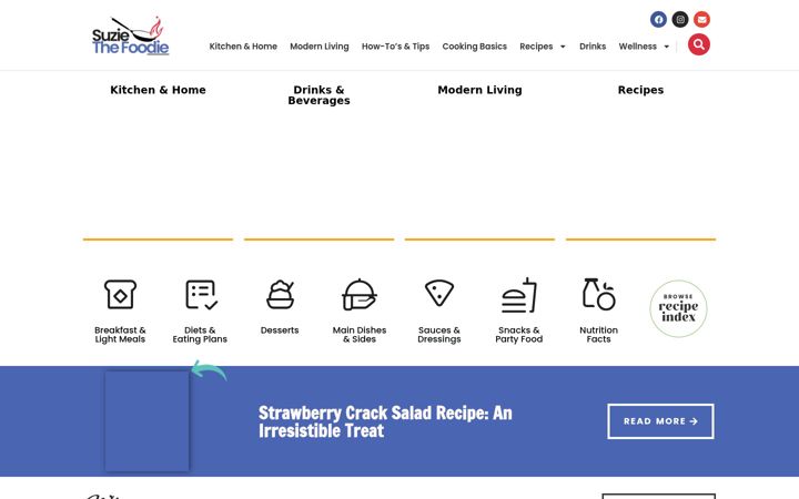Screenshot of suziethefoodie.com