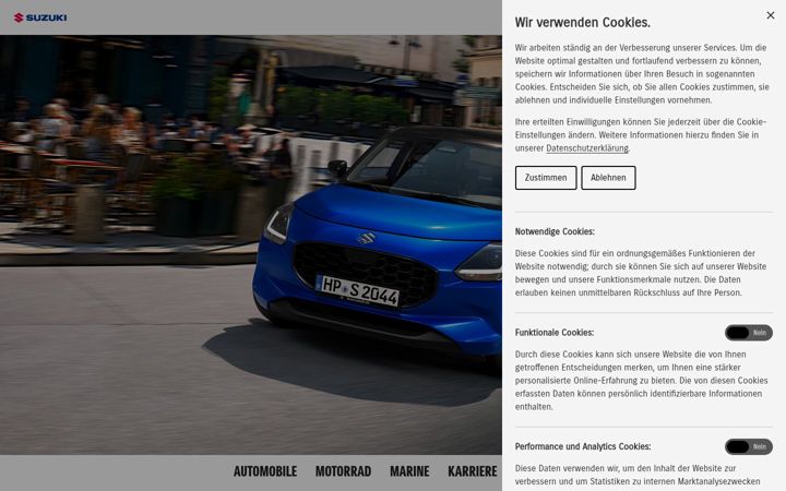 Screenshot of suzuki.de