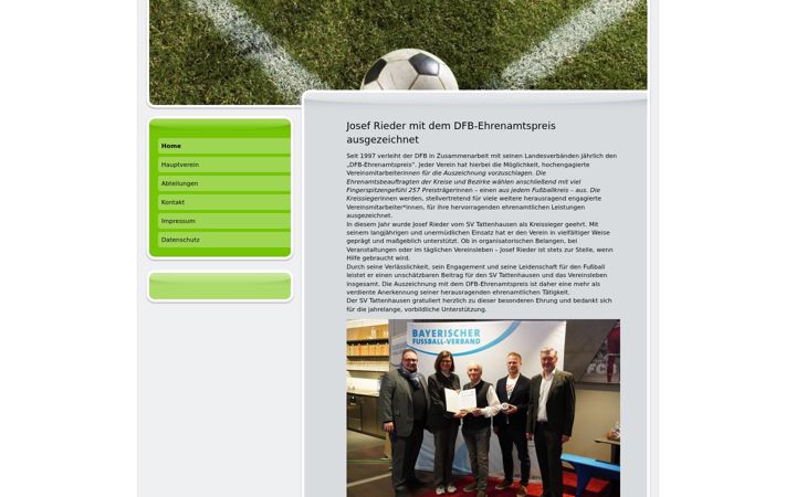 Posnetek zaslona sv-tattenhausen.de