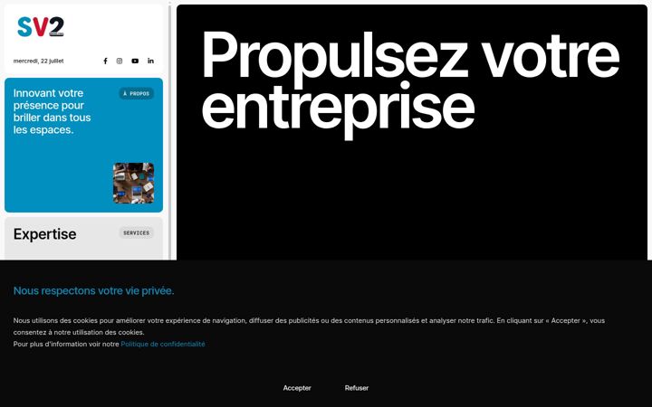 Screenshot von sv2marketing.com