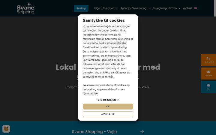Screenshot του svaneshipping.dk