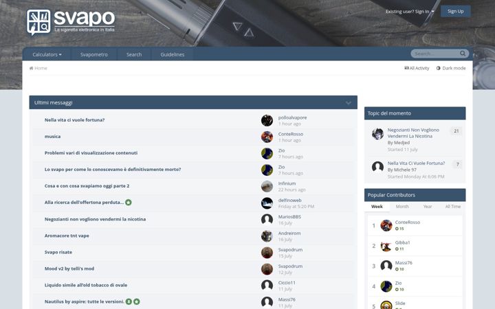 Screenshot of svapo.it