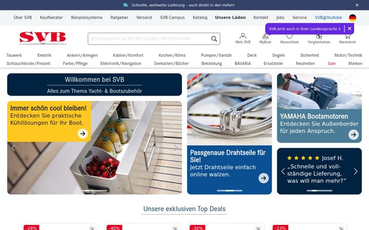 Screenshot of svb.de