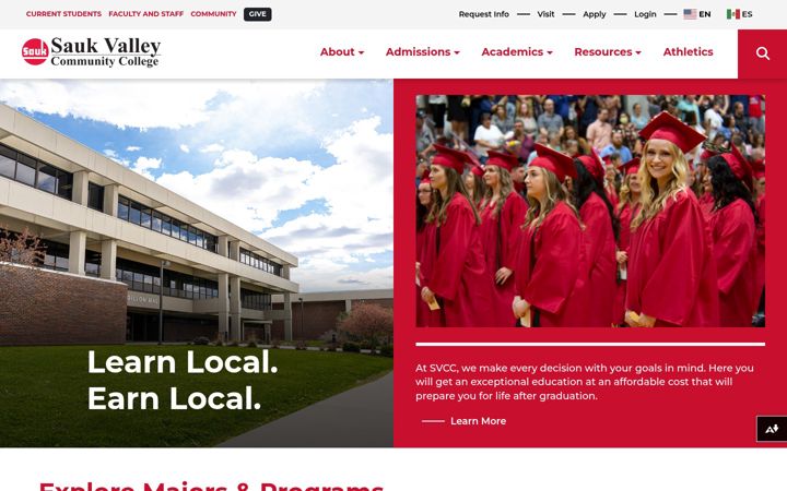 Screenshot of svcc.edu
