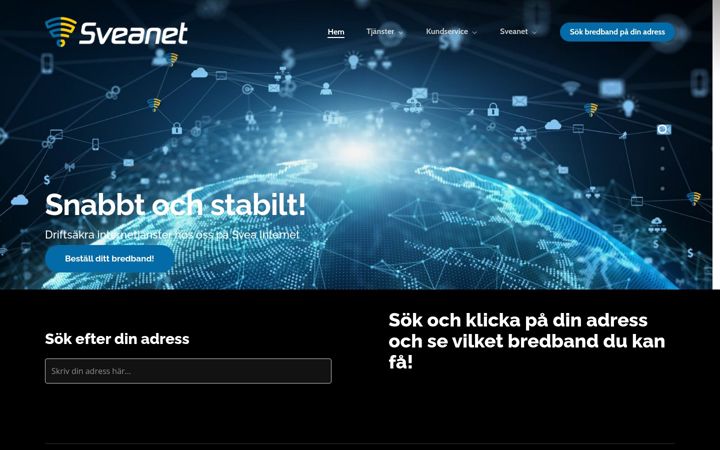 Skjermbilde av sveainternet.se