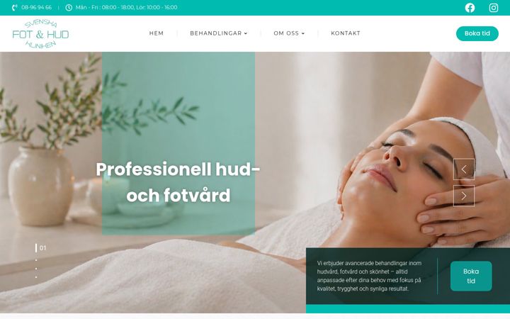 Screenshot ta' svenskakliniken.se