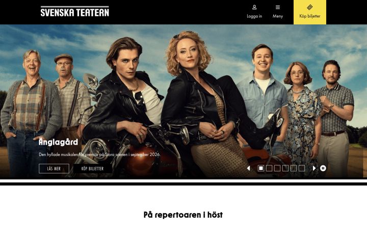 Screenshot of svenskateatern.fi