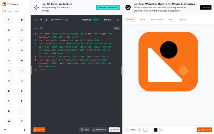 Screenshot of svgviewer.dev