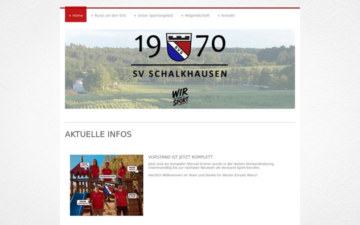 Screenshot of svschalkhausen.de