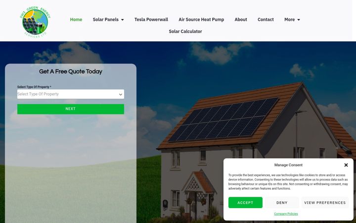 Captura de ecrã de sw3greenenergyservices.co.uk