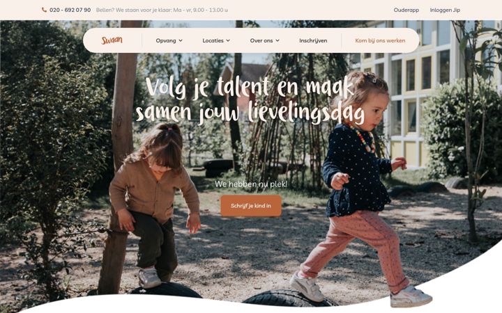 Screenshot of swaan.nl