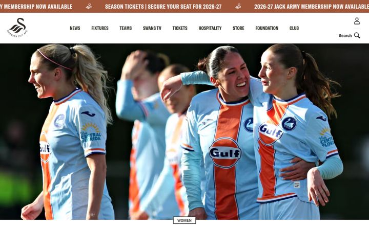 Screenshot of swanseacity.com