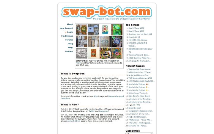 Capture d'écran de swap-bot.com