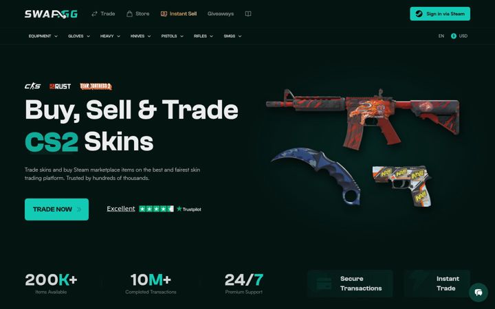 Screenshot of swap.gg