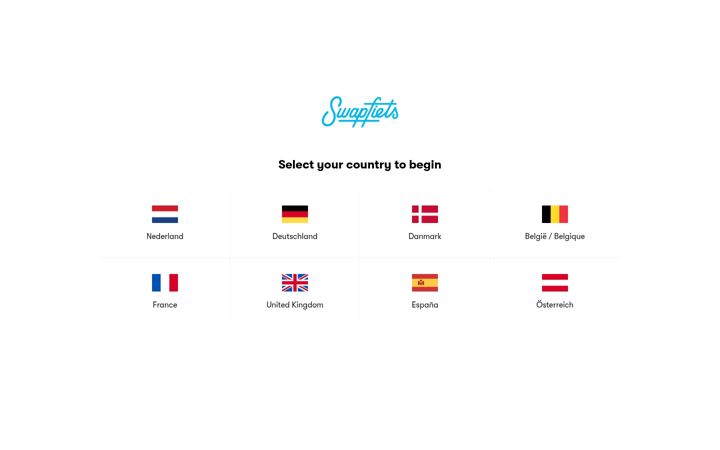 Screenshot stránky swapfiets.com