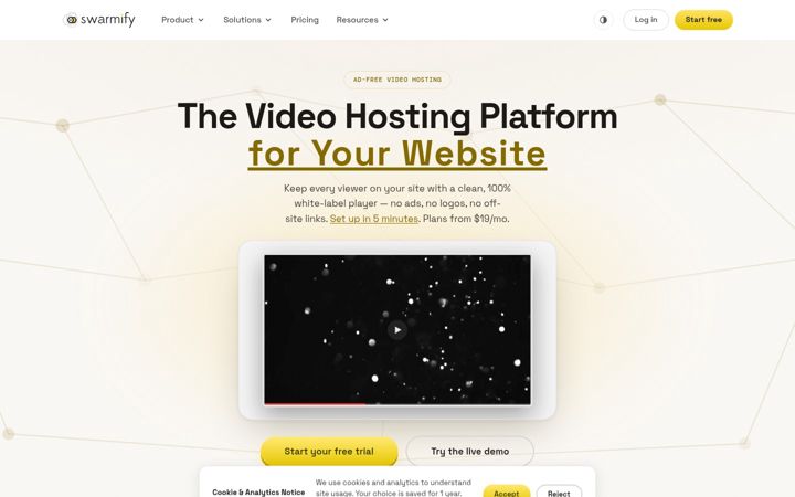 Screenshot of swarmcdn.com