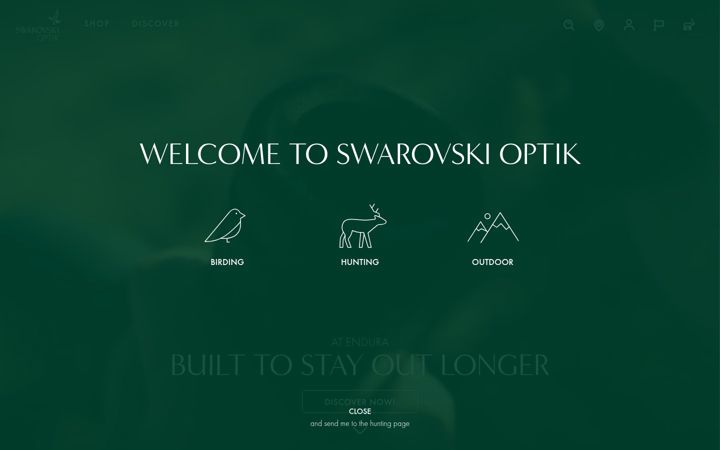 Screenshot of swarovskioptik.com