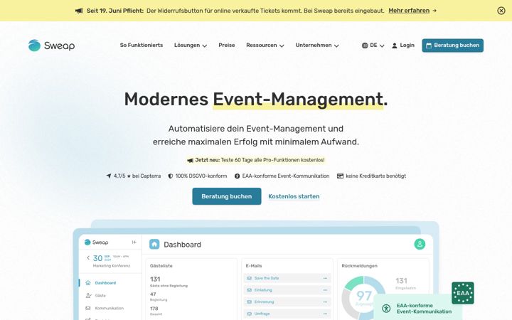 Screenshot of sweap.io