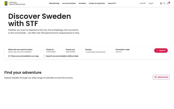 Screenshot von swedishtouristassociation.com