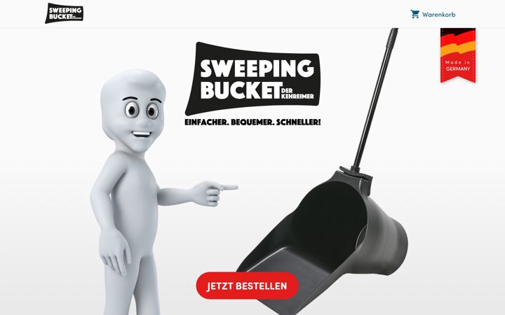 Skjermbilde av sweeping-bucket.de