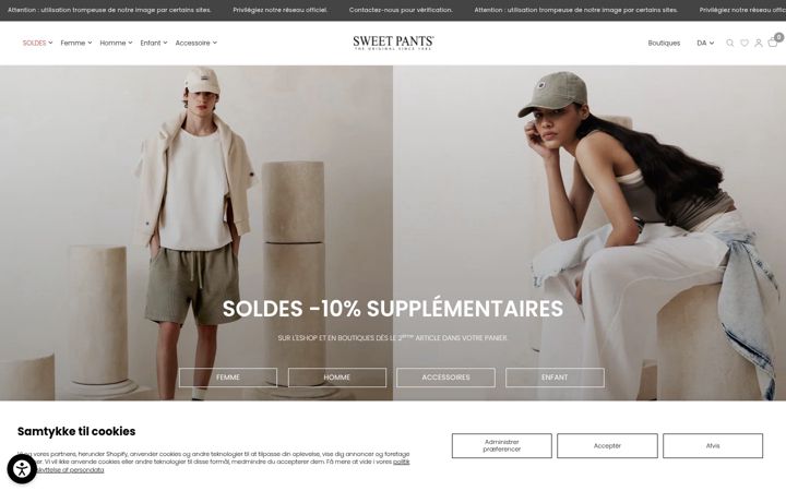 Screenshot of sweet-pants.com