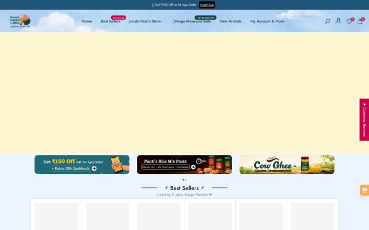 Screenshot von sweetkaramcoffee.in