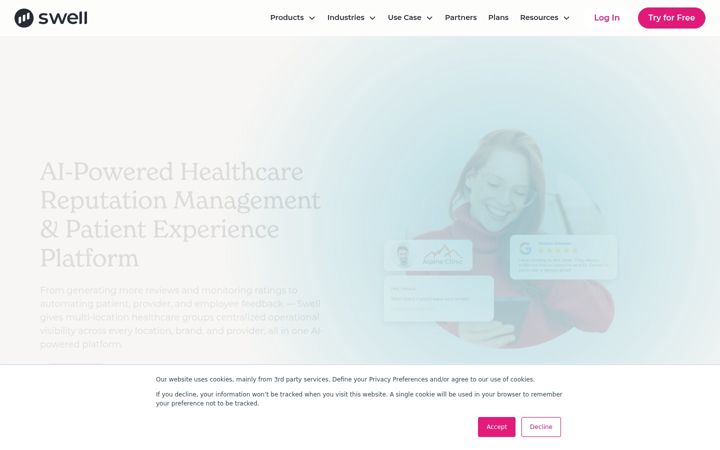 Screenshot of swellcx.com