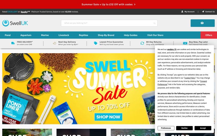 Screenshot of swelluk.com