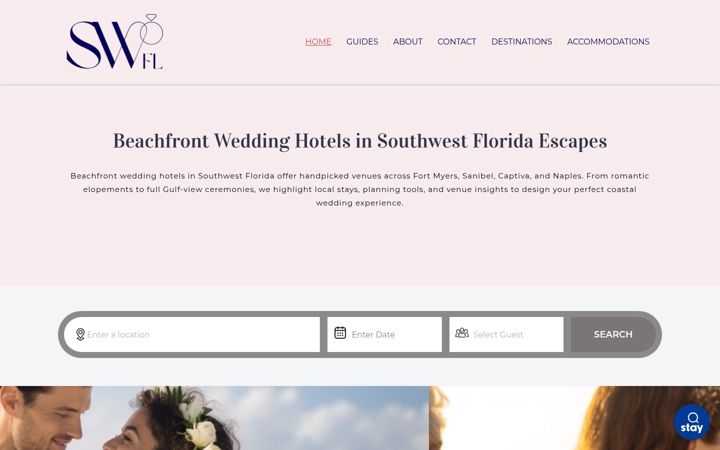 Screenshot of swfloridabeachweddings.com