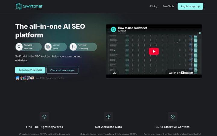 Screenshot of swiftbrief.com
