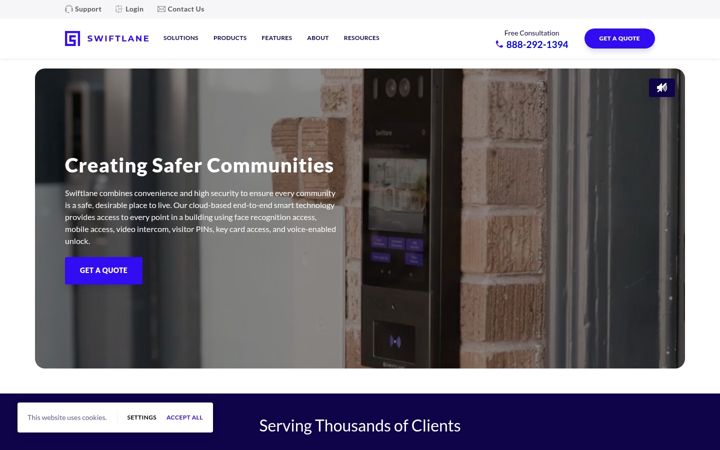 Screenshot of swiftlane.com
