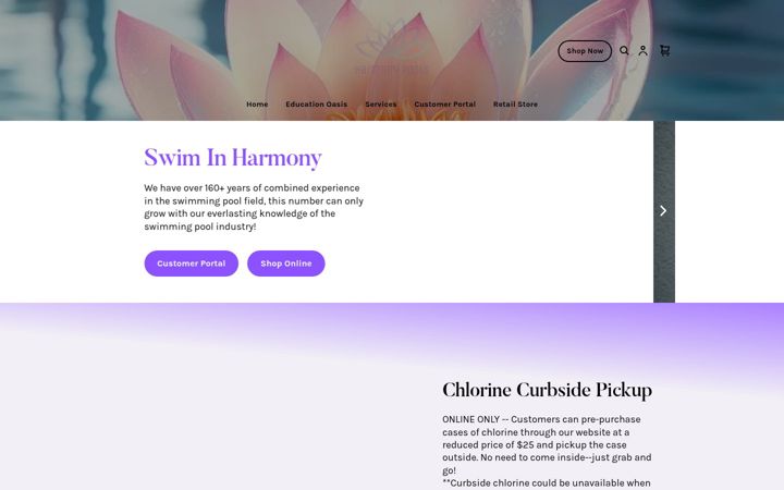 Screenshot von swiminharmony.com