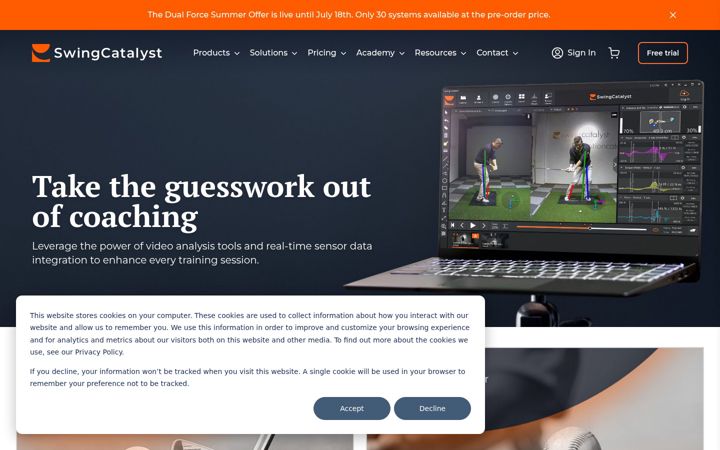 Screenshot of swingcatalyst.com