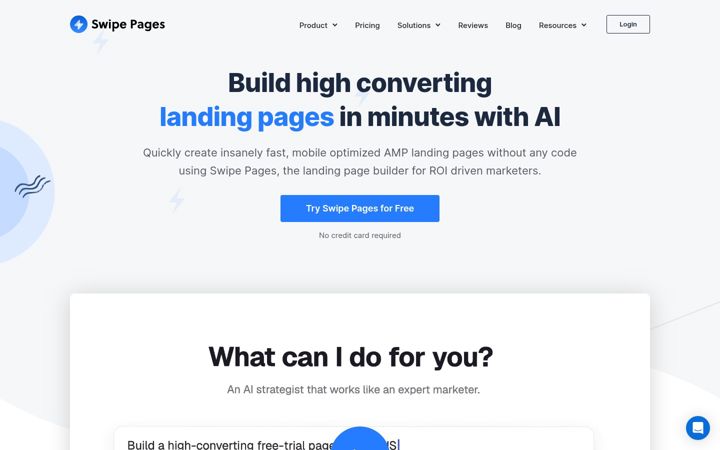 Screenshot of swipepages.com