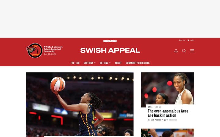 Screenshot stránky swishappeal.com