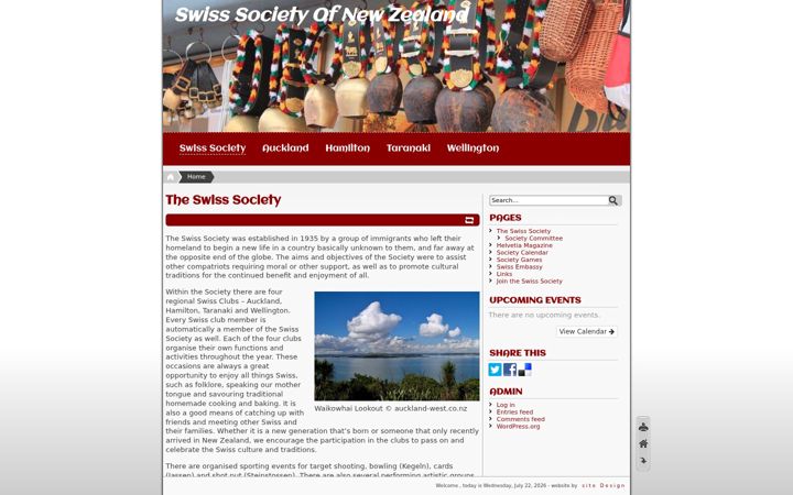Screenshot of swiss.org.nz