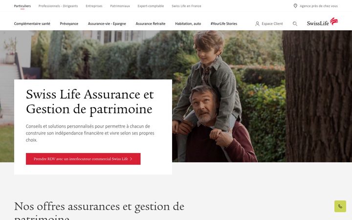 Screenshot of swisslife.fr