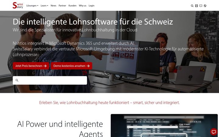 Screenshot von swisssalary.com
